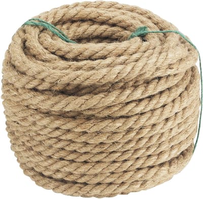 Natuurlijke Jute Touw 12mm x 30m - Sterk en Duurzaam Touw voor Knutselen, Decoratie en Ophangen