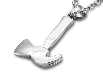 Amanto Ketting Anco Bijl - 316L Staal - Hamer - 62x36mm - 60cm