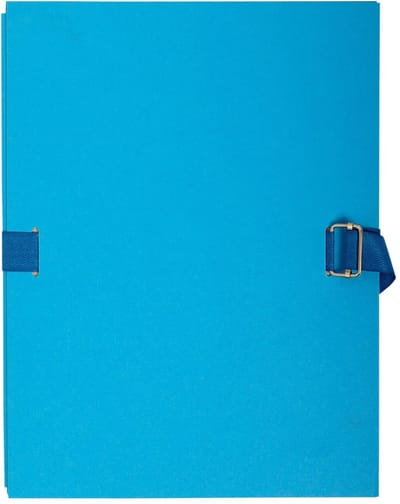 Exacompta 10x Map met uitrekbare in gekleurde canvas - 24x32 cm - Lichtblauw - 722E