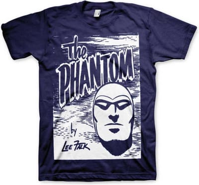 The Phantom Heren Tshirt -S- Sketch Blauw