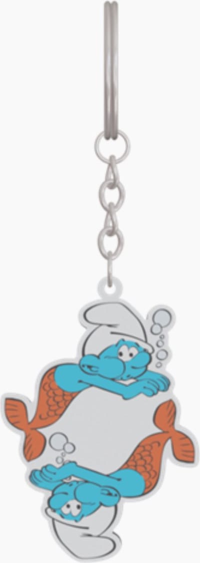 Smurfen horoscoop - Vissen - metalen sleutelhanger - 6 cm