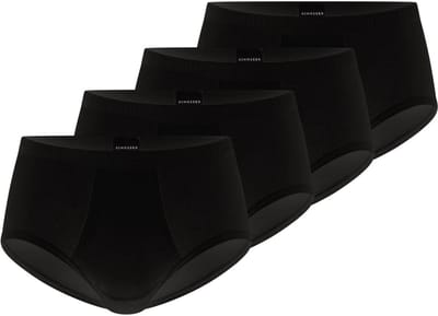 Schiesser Heren sportslip met opening 4 pack Original Classics fijnrib