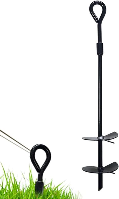 Grondpennen - Tenharingen Ankers - Buiten Spullen Zekeren - Roestbestendige Coating - 40 cm Lengte - Zwart