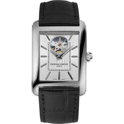 Frédérique Constant Carree Heart Beat FC-311S4C26 Horloge - Leer - Zwart - Ø 32 mm