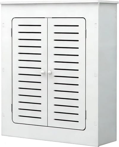 Verwarmingkast - Radiator ombouw - Ruimte verfraaien - Hoogwaardig PVC materiaal - 50x20x60 CM - Wit