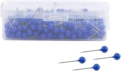 Duimspijkers - Prikkers Spelden - Foto's Ophangen - Ronde Kop - 500 Stuks - Blauw