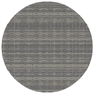 vidaXL - Tuintafel - 70x70x73 - cm - poly - rattan - grijs