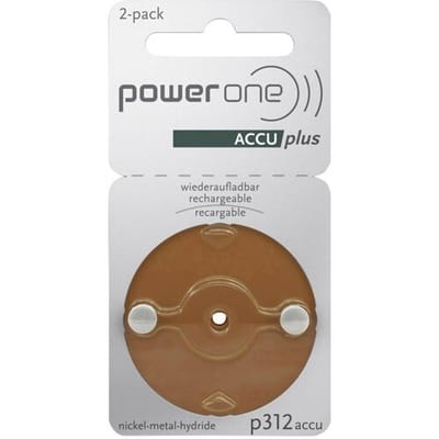 Powerone P312 Oplaadbare batterij voor hoortoestel ZA312 NiMH 23 mAh 1.2 V 2 stuk(s)