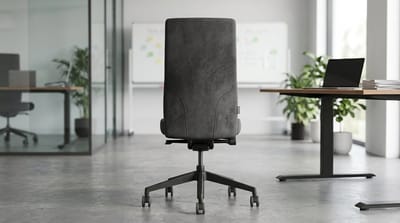 Ergonomische bureaustoel – House&Garden Comfort Pro SK 9248 – kantoorstoel zonder armleuningen, lendensteun, synchrone rugleuning, zwart