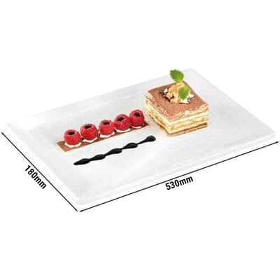GGM Gastro (6 Stück) Tablett - PURE - Melamin - 530x180mm - Höhe: 30mm