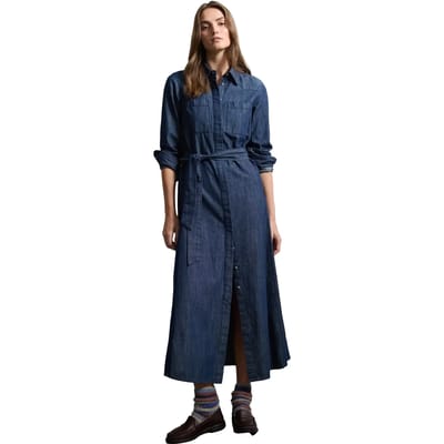 Dames katoenen spijkerblouse jurk Stefanel Regular Fit