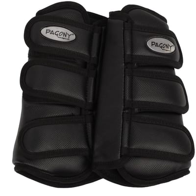 Pagony Dressage Boots Voor - Maat: Cob - Zwart - Kunstleer