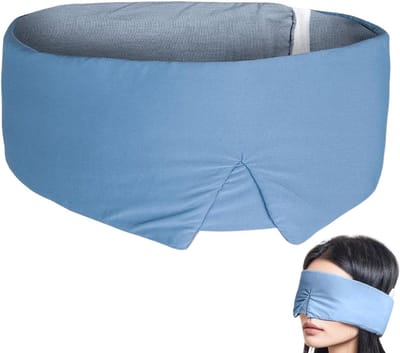 Nachtmasker - Oogbedekking - Reizen Slapen - Verstelbare Hoofdband - 17.5 cm - Zwart
