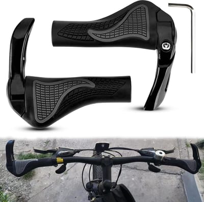 Dailygoods- Fietshandgrepen Ergonomisch - Antislip - Tweezijdig Lock-On Design - Stuurgrepen voor Fiets - Mountainbike/Racefiets - Hoogwaardige Rubber/Aluminiumlegering