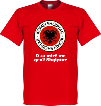 Albanië Slogan Logo T-Shirt - M