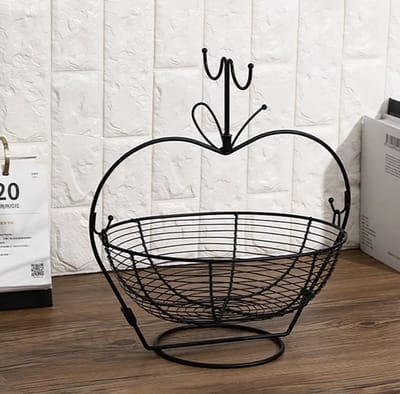 Senella fruitschaal - Fruitschaal - Fruitmand - Fruitschaal luxe design - Schaal - Zwart - 31X36