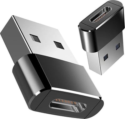 USB C naar USB Adapter - Zwart