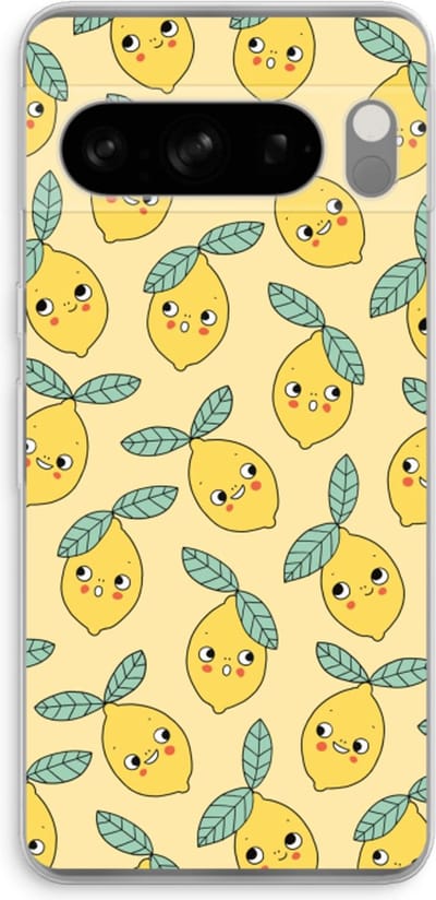Case Company® - Hoesje geschikt voor Google Pixel 8 Pro hoesje - Citroenen - Soft Cover Telefoonhoesje - Bescherming aan alle Kanten en Schermrand