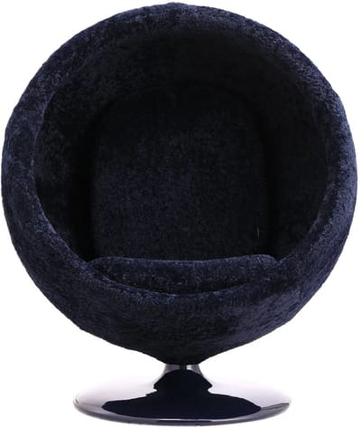 OHNO - Bolton Lounge Stoel -Donkerblauw - Zachte zitting - Egg Look a Like