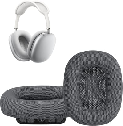 kwmobile 2x oorkussens geschikt voor Apple AirPods Max / AirPods Max 2 - Earpads voor koptelefoon in donkergrijs