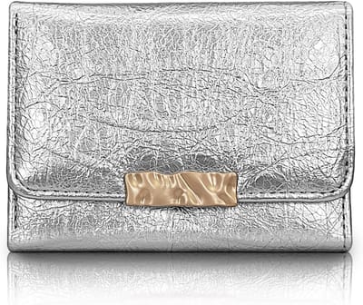 Damesportemonnee met hartvormig ID-venster, 7 creditcardvakken, minimalistisch design, PU-leder, compact en stijlvol, 11 x 8 x 1,8 cm