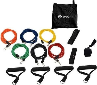 Specifit Fitness Elastiek Set XL - Extra sterke weerstandselastieken en 2 sets handgrepen