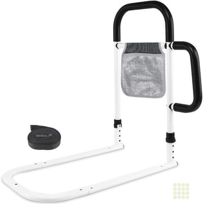 Bedbeugel Premium Veiligheidssteun Met Maximale Stabiliteit – Bedsteun Verstelbaar & Eenvoudige Montage – Bedgreep Ergonomische Transferbeugel | Uitstaphulp Bed Tot Max. 250kg Belastbaar
