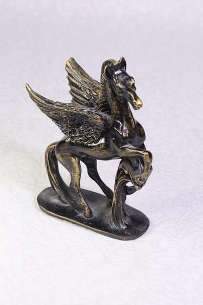 Decoratieve beeldje - paard - zwartgoud