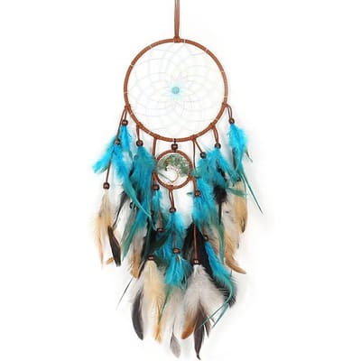 Nieuwe Indiase Retro Stijl Levensboom Dromenvanger Net Hangende Decoratie Lucht Hangende Decoratie Homestay Decoratie Decoratie Hanger blue