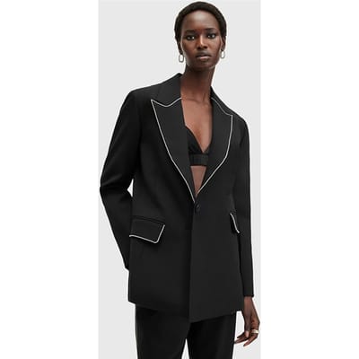 AllSaints Atlas Krys Blazer Black Maat: 4 | Blazers Outlet | Dames | Zwart
