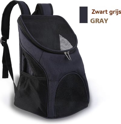 Hondenrugzak- Kattenrugzak - Rugzak Katten - Rugzak Honden- Reismand kat- Draagtas Hond- Draagtas Kat - Reistas Kat-Transport -Groot formaat40*34*30-zwart