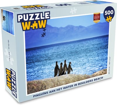 Puzzel Pinguïns aan het water in Boulders Beach - Legpuzzel - Puzzel 500 stukjes
