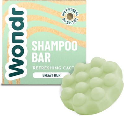 Wondr Shampoo Bar - Refreshing Cactus - Vet & Futloos Haar - 55g Duurzame Soap Bar - Aanbevolen door Apothekers