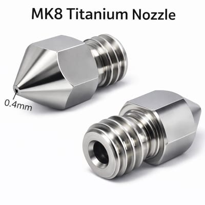 MK8 2x Titanium nozzle 0.4mm 1.75mm filament