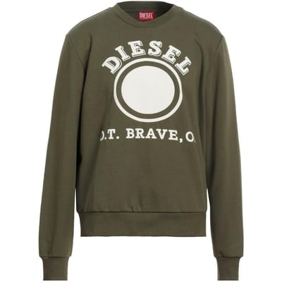 Diesel Heren Sweatshirt met vervaagd stippenlogo (Groen)