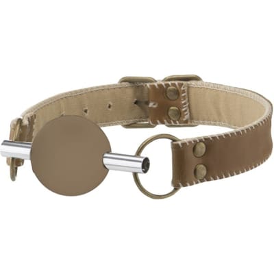 Dichte ball gag met leren straps - Bruine