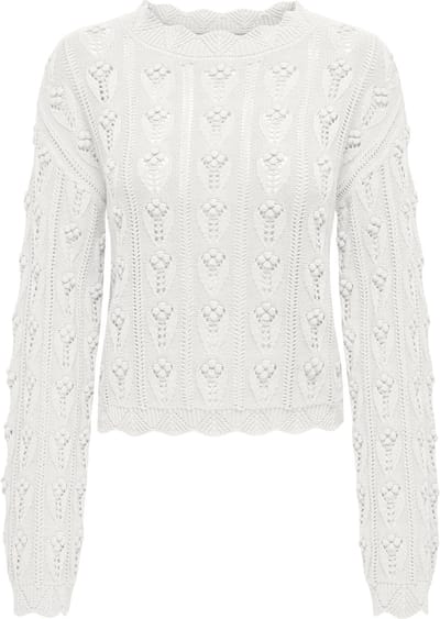 Jacqueline de Yong Trui Jdymarie L/s O-neck Dot Pullover Kn 15343843 Cloud Dancer Dames Maat - XL