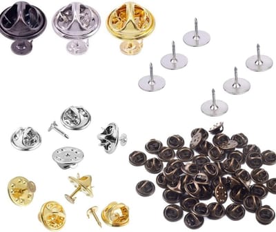 Butterfly Clutch Pin Keepers en Vervangende Metalen Pin Backs voor Creatief Gebruik en Sieraden Maken - 50 Sets in Zilver en Koper