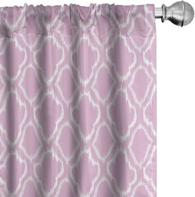 ABAKUHAUS Ikat Voorhangen – 2x75x245 cm – Halverduisterend – Mikrofaser