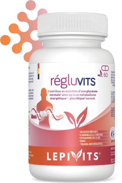 Regluvits | 60 plantaardige capsules | Helpen de bloedsuikerspiegel onder controle te houden | Made in Belgium | LEPIVITSv