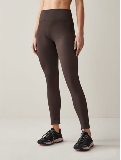Next - Dames - Geribbelde, naadloze legging met hoge taille - Bruin