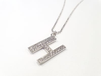 Ketting Met Letter Diamand - H
