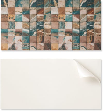 Wanddecoratie PVC-paneel met patroon voor kamer 100x50 cm Mozaïek met steentegels