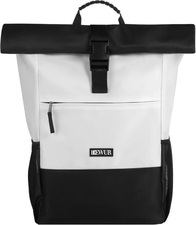 SnelShoppen - Waterproof Thermal Backpack 35L Koeltas met Flesopener voor Picknick, Camping, Strand, Wandelen, Reizen, Winkelen (Wit)
