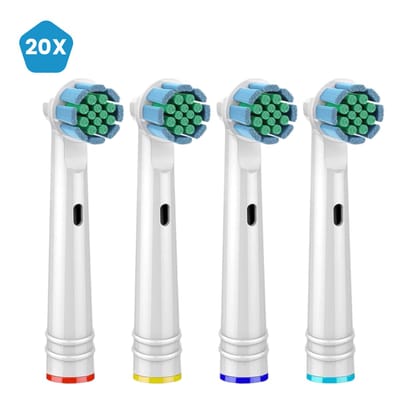 BukkitBow - Universele Opzetborstels Geschikt voor Oral-B en Braun Tandenborstel - Set Van 20 Stuks