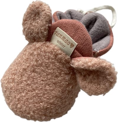 Babyslofjes met rubberen zool van Baby-Slofje - warme slofjes voor je baby - Pantoffels - Slofjes met anti-slip zool - 0-6 maanden (11 cm) - schoenmaat 17/18- roze