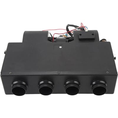 4-Poorts Auto AC Verdamper Assemblage Unit Waterverwarming Airconditioning Verdamper voor Auto RV's Landbouwvoertuigen 24V gray