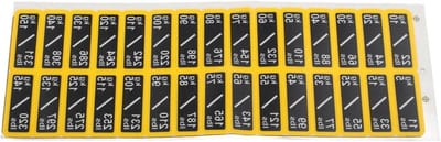 Gewichtsstapel Etiketten - Fitness Stickers - Gewichten Identificeren - Duurzaam Polypropyleen - Diverse Maten - Zwart
