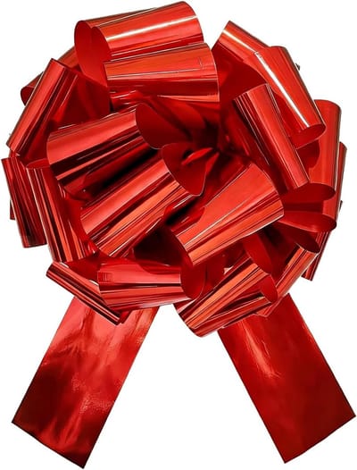 Grote 12" Rode Strik Bogen voor Cadeauverpakking, Bruiloft Auto, Kerstdecoratie en Geschenken