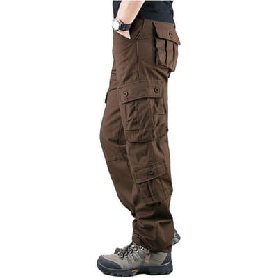 Pantalon de travail pour homme ample surdimensionné décontracté avec poches multiples, Pantalon de travail 44